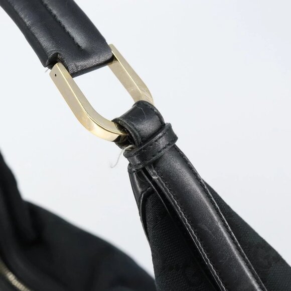 GUCCI GG Canvas Shoulder Bag Black Gold 001 42870 Auth 144271 - Picture 10 of 16